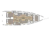 Oceanis 46.1 - 5 cab - Layout image