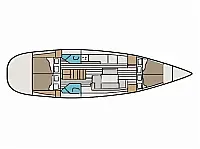 Sun Odyssey 44i - Layout image