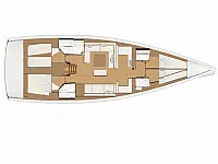 Dufour 520 Grand Large - Layout image