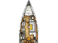 Sun Odyssey 419 - Layout image