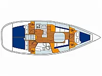 Oceanis 373 - Layout image