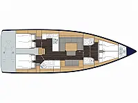 Bavaria C45 - Layout image