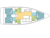 Dufour 390 Grand Large - Layout image