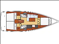 Oceanis 38.1 - Layout image