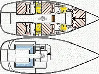 Dufour Atoll 6 - Layout image