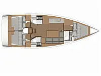 Dufour 390 Grand Large - Layout image