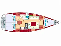 Hanse 370 - Layout image