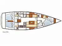 Hanse 430e - Layout image