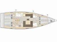 Hanse 458 - Layout image