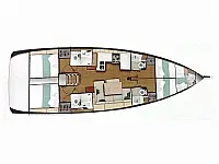 Sun Odyssey 490 4 cabins - Layout image