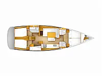 Sun Odyssey 519 -  5 cabs - Layout image