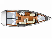 Sun Odyssey 36i performance  - Layout image