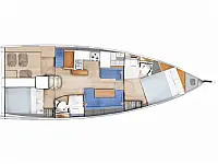 Sun Odyssey 410 - Layout image