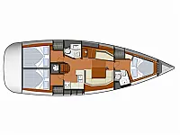 Sun Odyssey 42i - Layout image