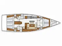 Hanse 575 - Layout image