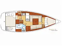 Oceanis 34 - Layout image