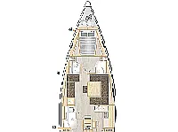 Hanse 458 (3 cab - Layout image