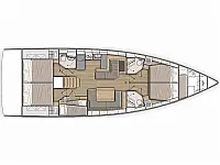 Oceanis 51.1 - 6 Cabins - Layout image