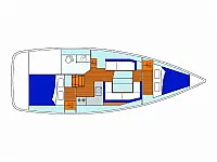 Sunsail 34- 2/1 - Layout image