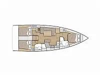 Oceanis 40.1 (3cab) - Layout image