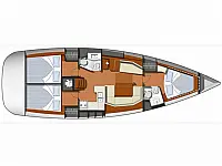 Sun Odyssey 42 i - Layout image