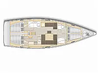 Hanse 458 - Layout image