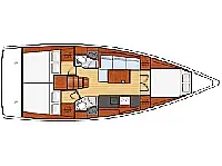 Oceanis 38.1 - Layout image