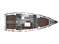 Bavaria Cruiser 46 - Layout image