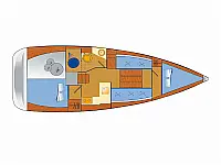 Sun Odyssey 349 - 2 Cab - Layout image