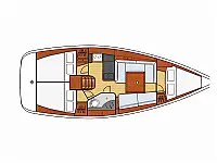 Oceanis 34 - Layout image