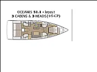 Oceanis 51.1 - Layout image