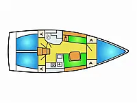 Hanse 385 - Layout image