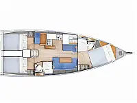 Sun Odyssey 410 (2023) - Layout image