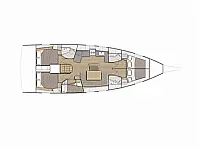 Oceanis 46.1 /5cab - Layout image