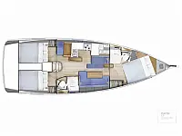 Sun Odyssey 410 - Layout image