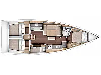 Dufour 430 Grand Large - Layout image