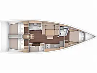 Dufour 430 Grand Large - Layout image