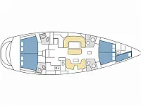 Sun Odyssey 54DS A/C & GEN - ONLY SKIPPERED - Layout image