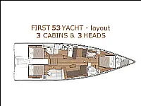 First Yacht 53  - Layout image