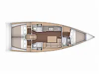 Dufour 390 GL - Layout image