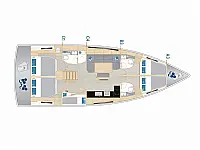 Hanse 460 - Layout image