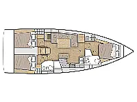 Oceanis 40.1 - (3 double beds) - Layout image