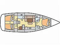 Dufour 445 GL 6 pax - Layout image