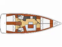 Oceanis 45 4 cabins - Layout image