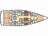 Hanse 375 - Layout image