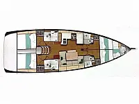 Sun Odyssey 490 4cab - Layout image