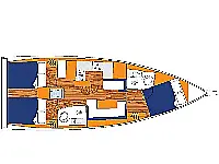 Sunsail 410 - Layout image