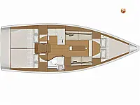 Dufour 360 Grand Large  - Layout image