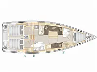 Hanse 418 - Layout image