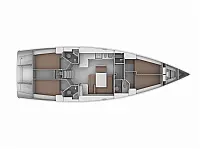 Bavaria Cruiser 46 - New Sail - Layout image